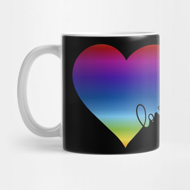 Rainbow Love Heart Pride Design by Wanderer Bat